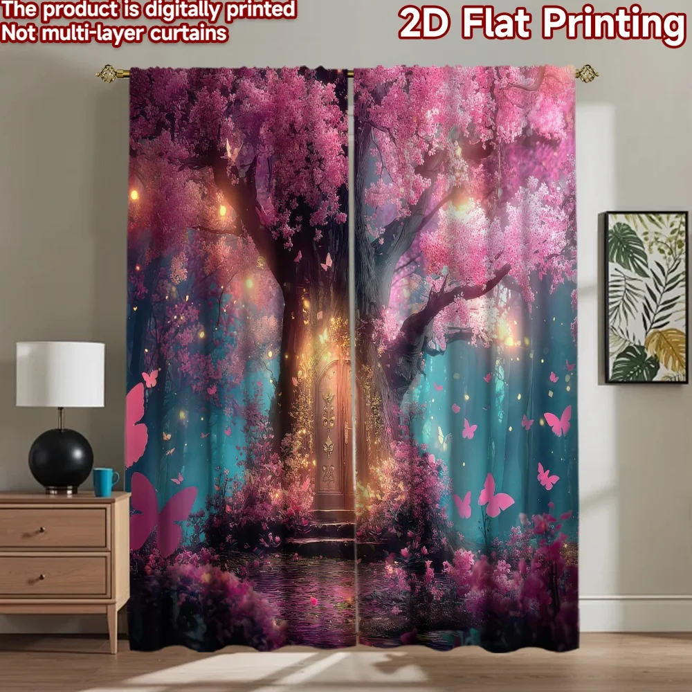 

1pc 2D flat Photography Backdrop Popular Scene Backdrop Fantasy Enchanted Forest 100% Polyester Anniversary for Holiday