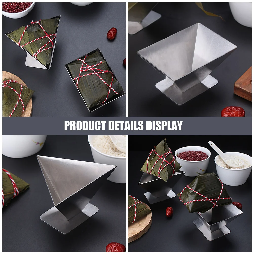 

2Pcs Stainless Steel Mold Household Rice Dumpling Maker Kitchen Accessory for Easy Handmade Chinese Sticky Rice Balls