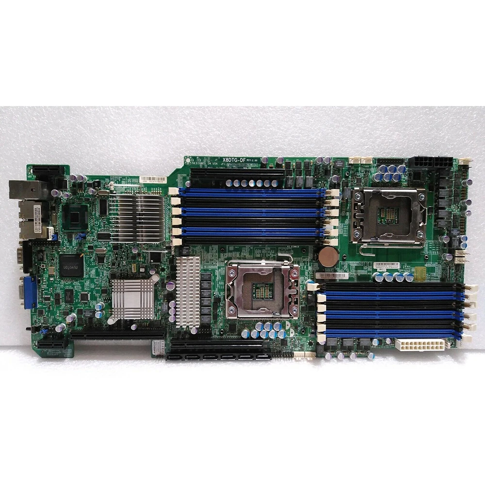 เมนบอร์ดสําหรับ Supermicro X8DTG-DF 1366 เมนบอร์ดทดสอบอย่างเต็มที่