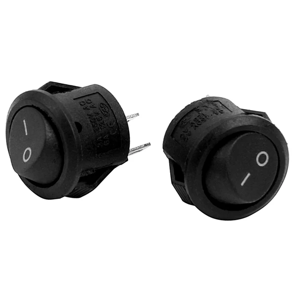 2x On/Off Self Latching Press Buttons Rocker Switch Toggle for Car Auto Boat black