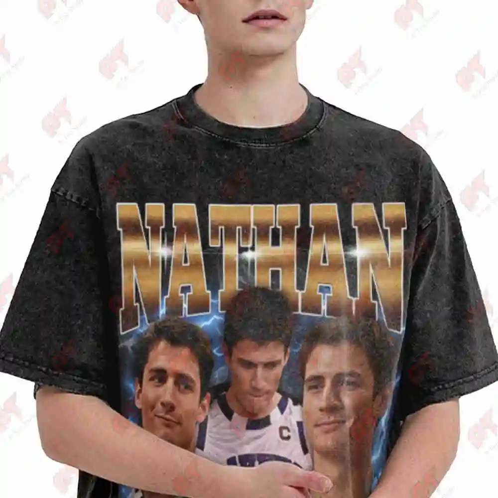 2026 Nathan Scott 90S Vintage Washed Tee Pure Cotton T-Shirt
