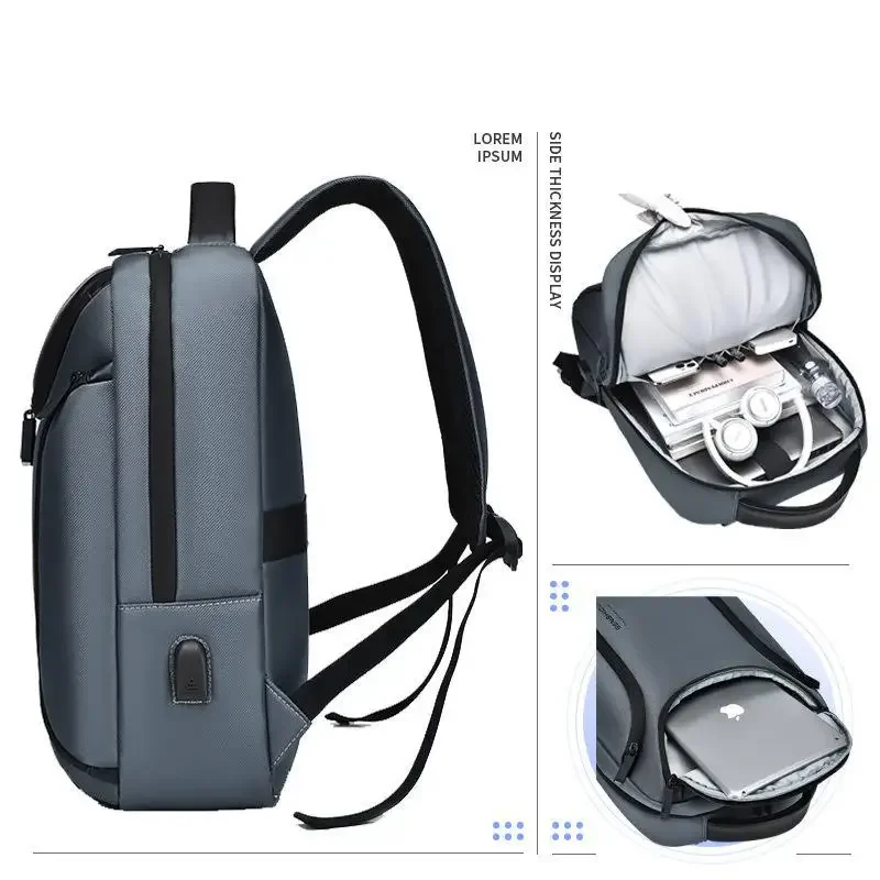 Fashion Business Large Capacity Backpack Men\'s Multifunctional Backpack Waterproof Travel Computer Bag College Student Schoolbag