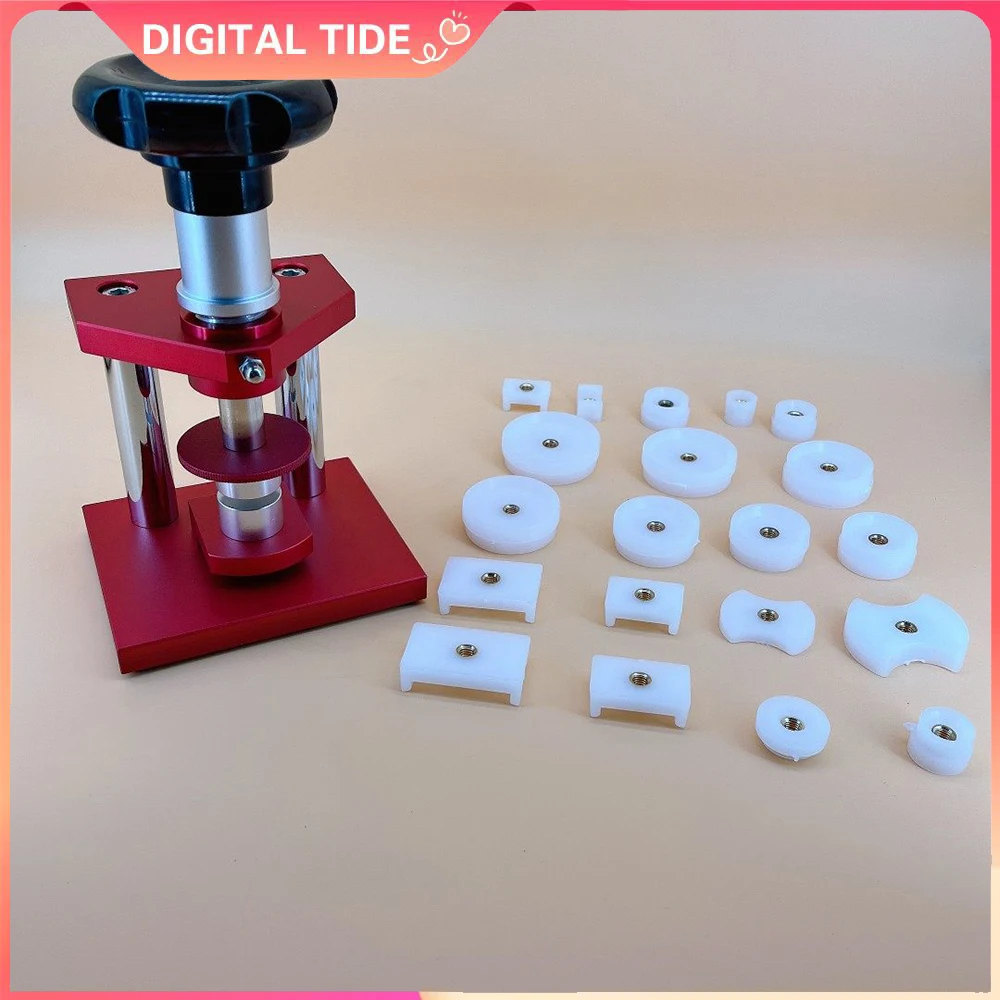 Watch Repair Tool Case Back Bezel Press with 25 Dies Watch Back Cover Press Screw Capping Machine Watch Case Closer