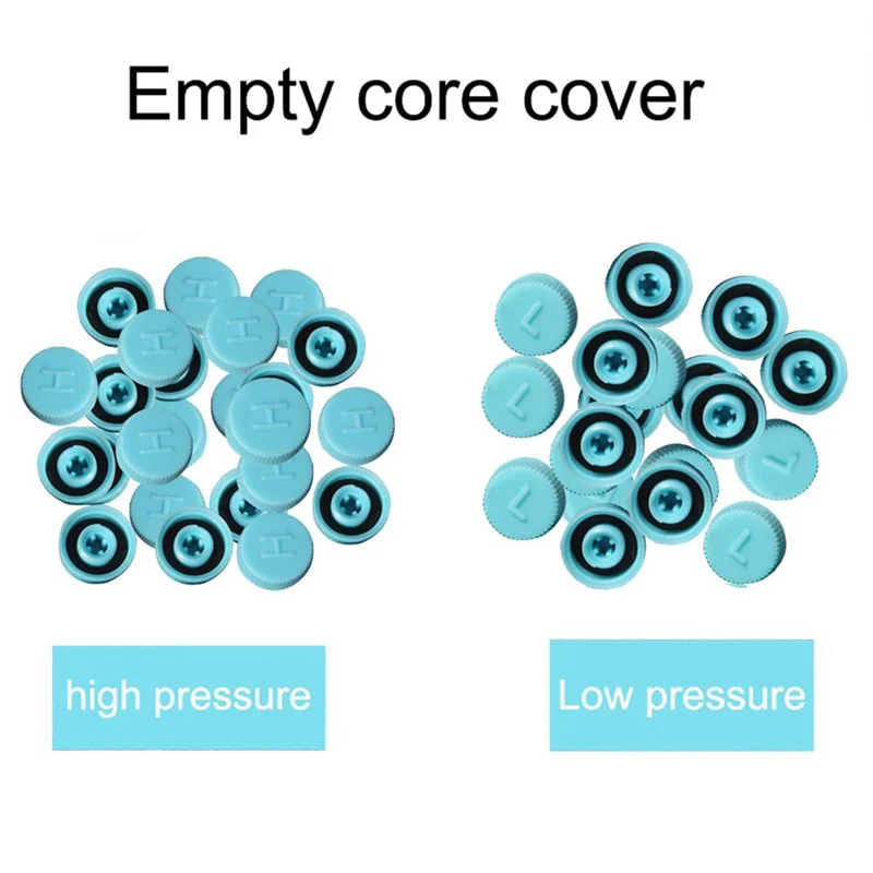 A26F-100Pcs Car Air Conditioner 134A Valve Cap High Low Side Cap Dust And Leak Proof Cover Auto Replacement Parts