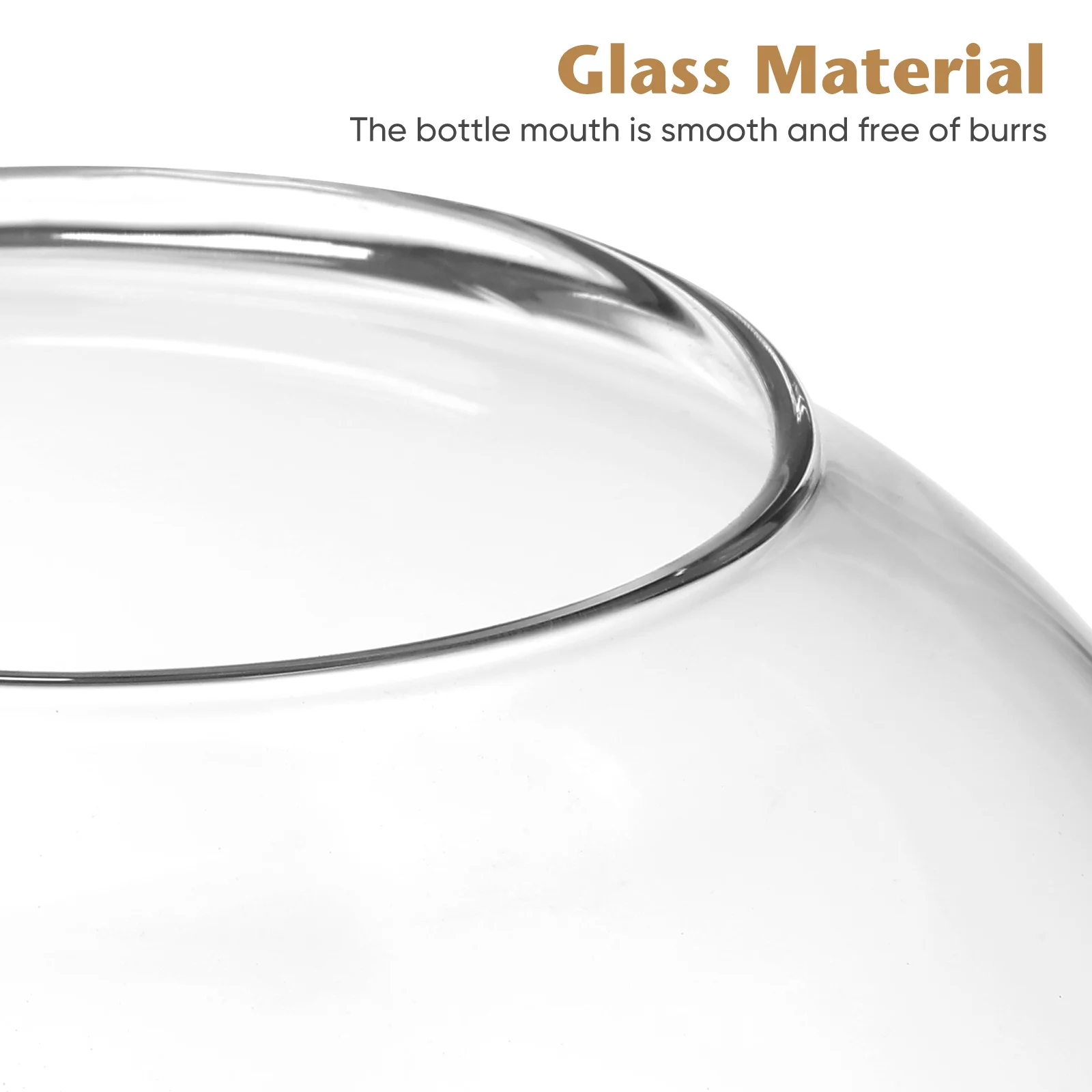 

Ecosystem Terrarium Glass Jar with Lid Small Container for Hydroponic Plants Bonsai Vase Moss Landscape Aquarium Table Top Decor