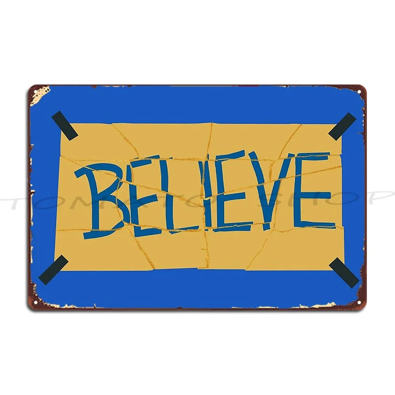Kintsugi Believe Metal Plaque Garage Cave Printing Wall Designs Tin Sign Poster