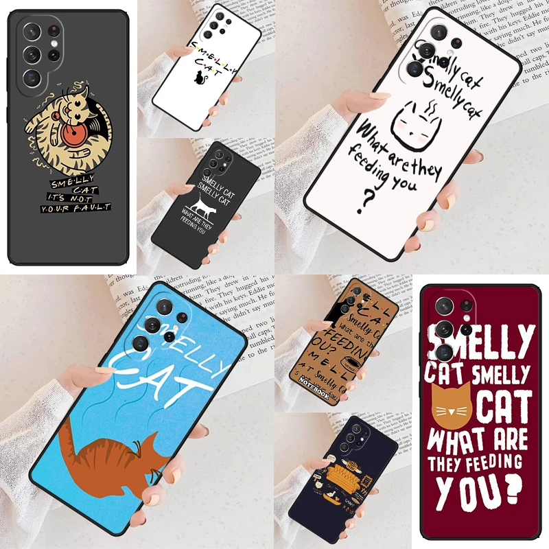 FRIENDS FUNNY TV SHOW PHOEBE SMELLY CAT Phone Case For Samsung Galaxy S24 S23 S22 S21 Ultra S10 Note 10 Pro S20 Plus FE S9 Cover