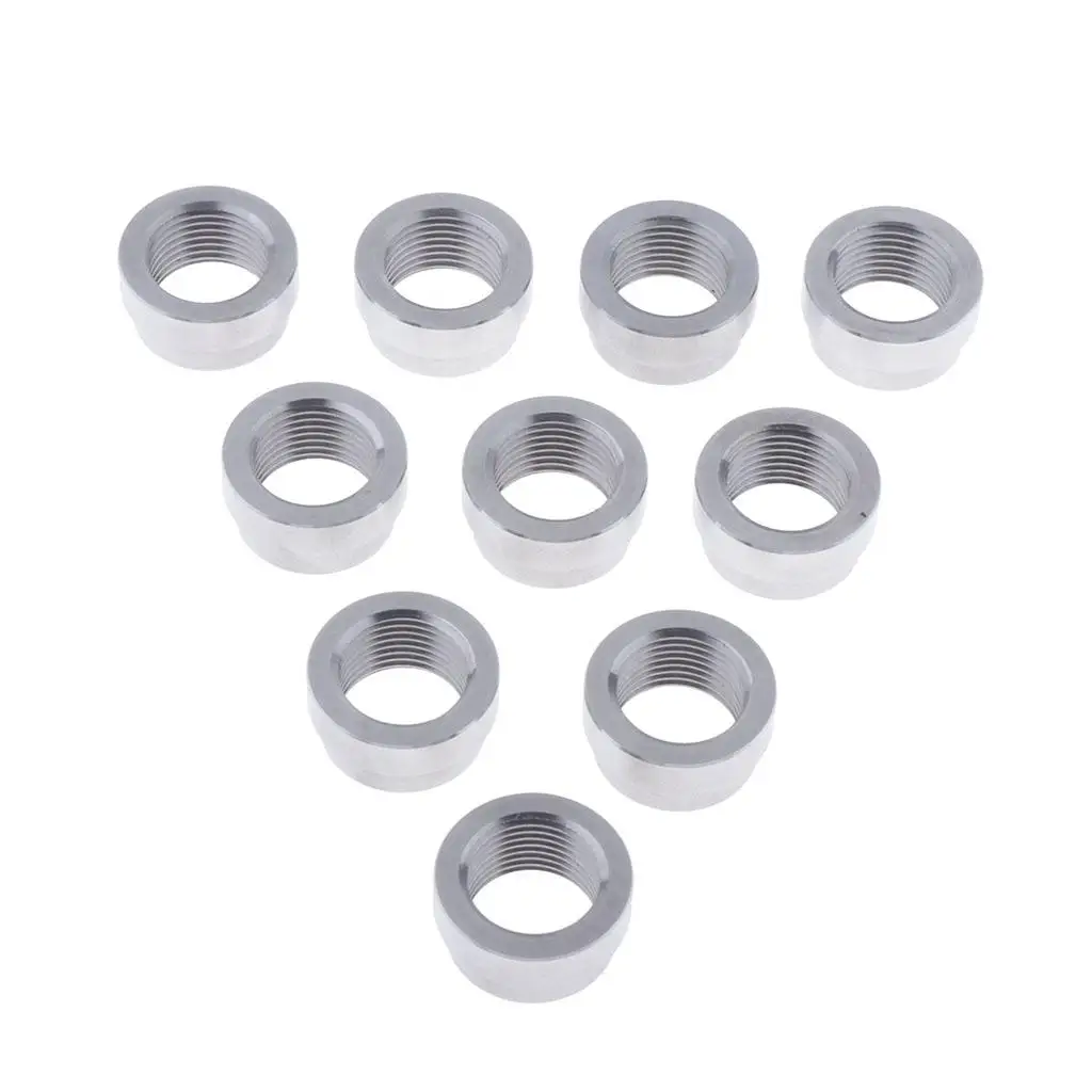 10x Car Exhaust O2 Sensor Bung Plug Nut Mount 25MM M18X1.5 Weld on Fittings