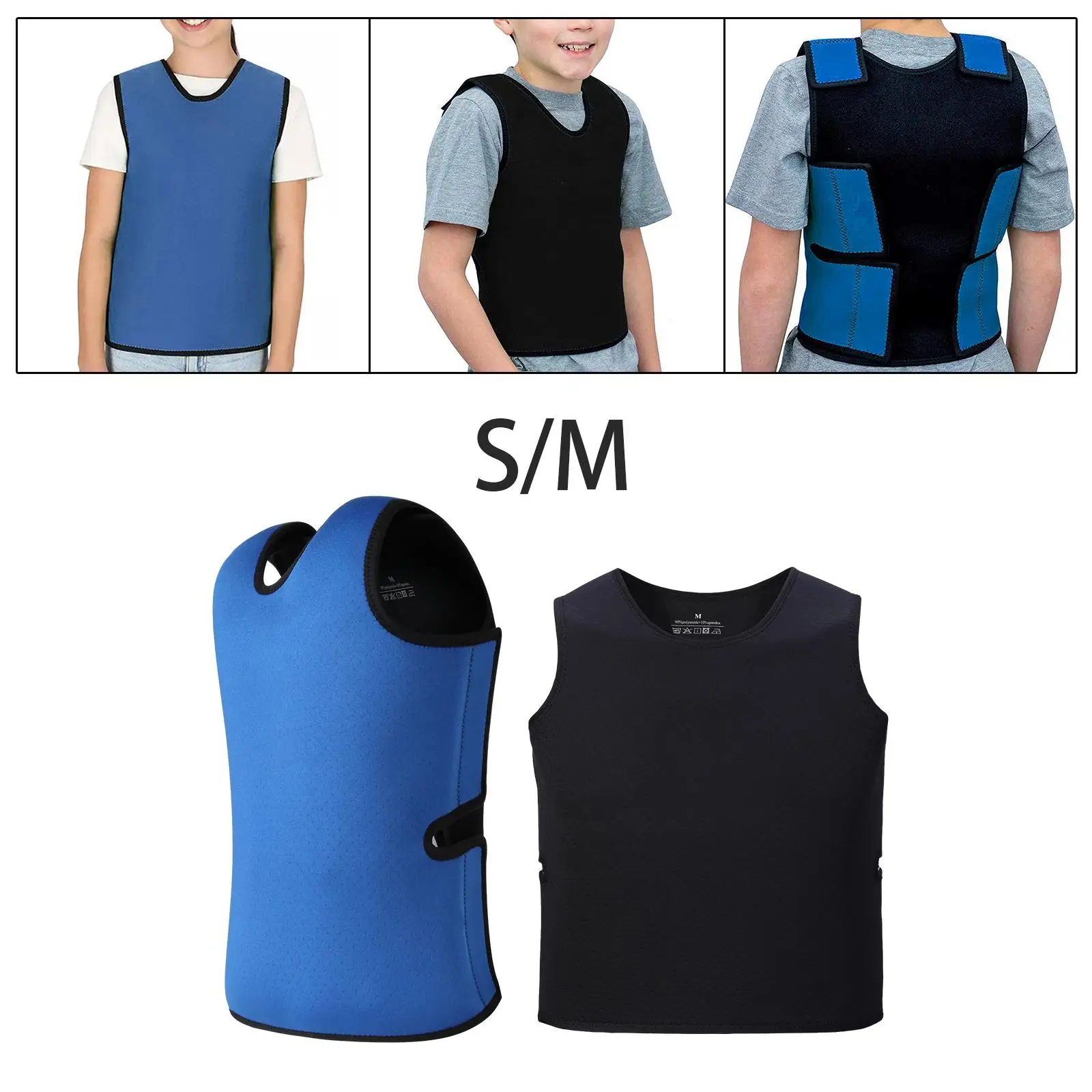 Sensory Vest for Sdp, Adhd, Add Sauna Sweat Vest Mood Processing Disorders Supportive Pressure Adjustable Compression Vest