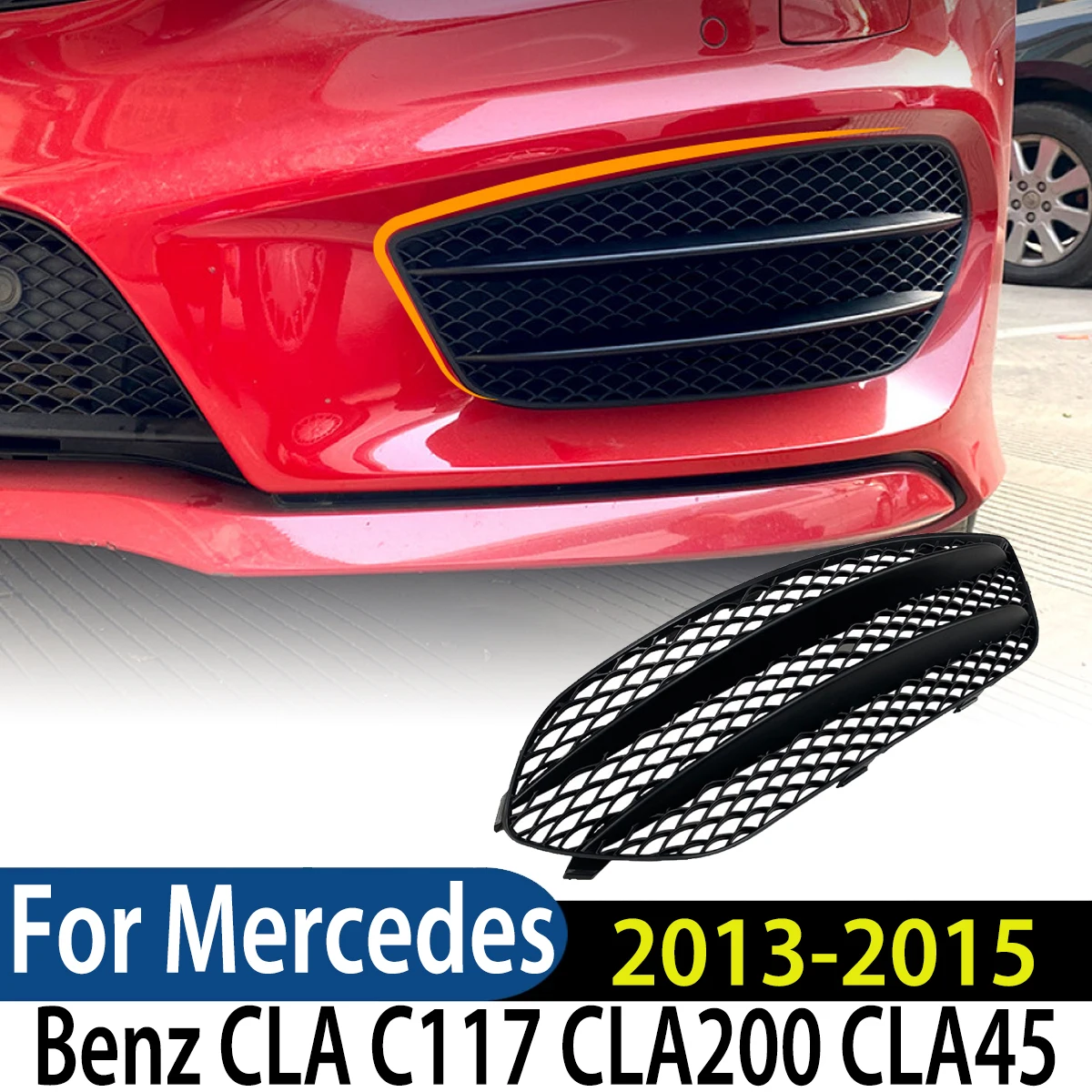 

Front Bumper Fog Light Air Vent Intake Cover Grille Grill Frame Trim For Mercedes Benz CLA C117 CLA200 CLA45 2013-2015 Body Kit