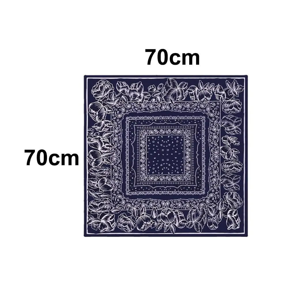 أزياء بيزلي طباعة باندانا وشاح المتضخم 70x70CM مربع هيرباند النمط الغربي الرقبة المعصم التفاف