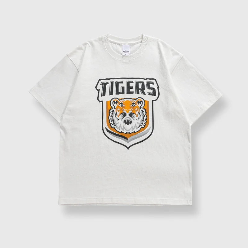 الرجال والنساء النمر الجرافيك طباعة تي شيرت ، الرجعية تي شيرت ، الشارع ارتداء الملابس ، Harajuku تيز ، قصيرة الأكمام بلايز ، ملابس الصيف ، Y2K