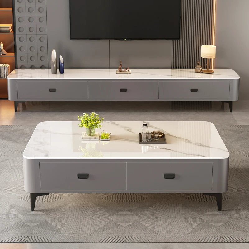 

Unique Storage Coffee Table Drawer High White Space Saving Modern Coffee Table Luxury Design Mesa De Centro Furniture For Home