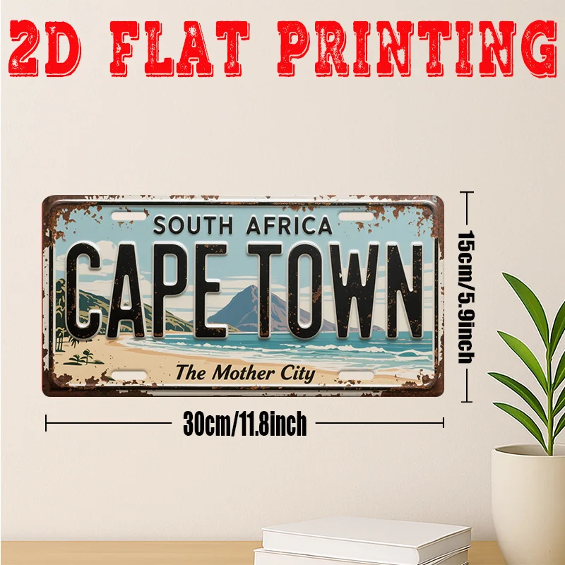 2D Flat - [Open ]2D Flat, Plaque Plaque 2D Plane - [2D Plane] 2D Plane Printing, Integrated, Vintage Metal Plaque, Decorative Si