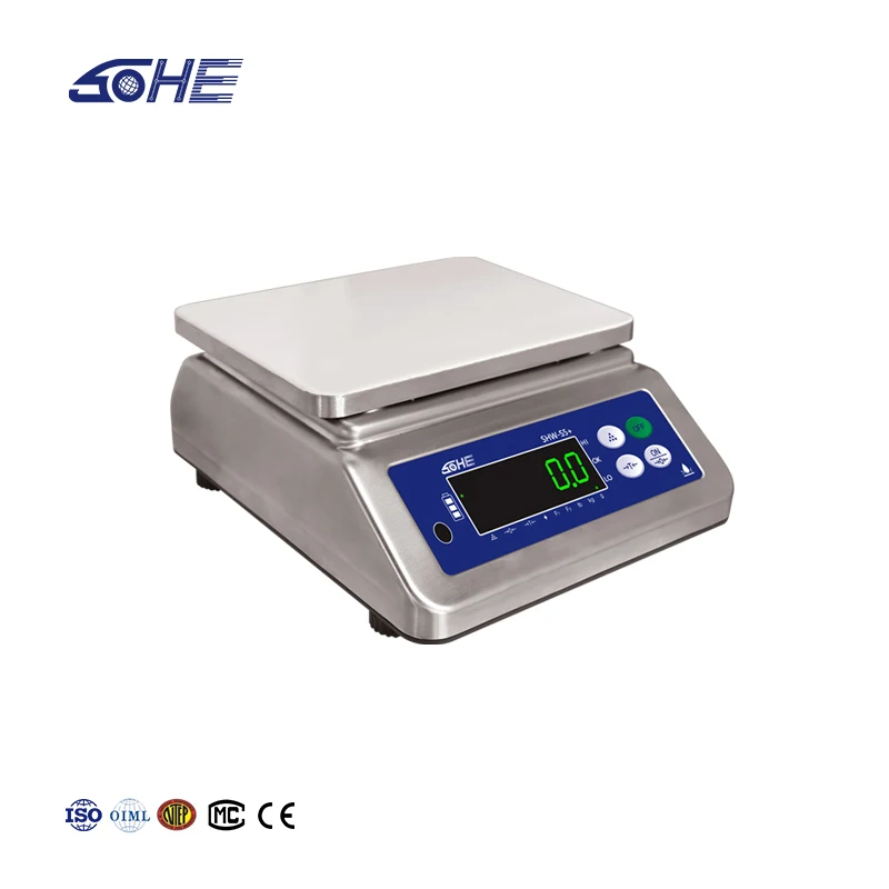 SHW-S5+ 1.5kg 3kg 6kg 15kg 30kg Double-sided Display All Stainless Steel Waterproof Table Electronic Scale
