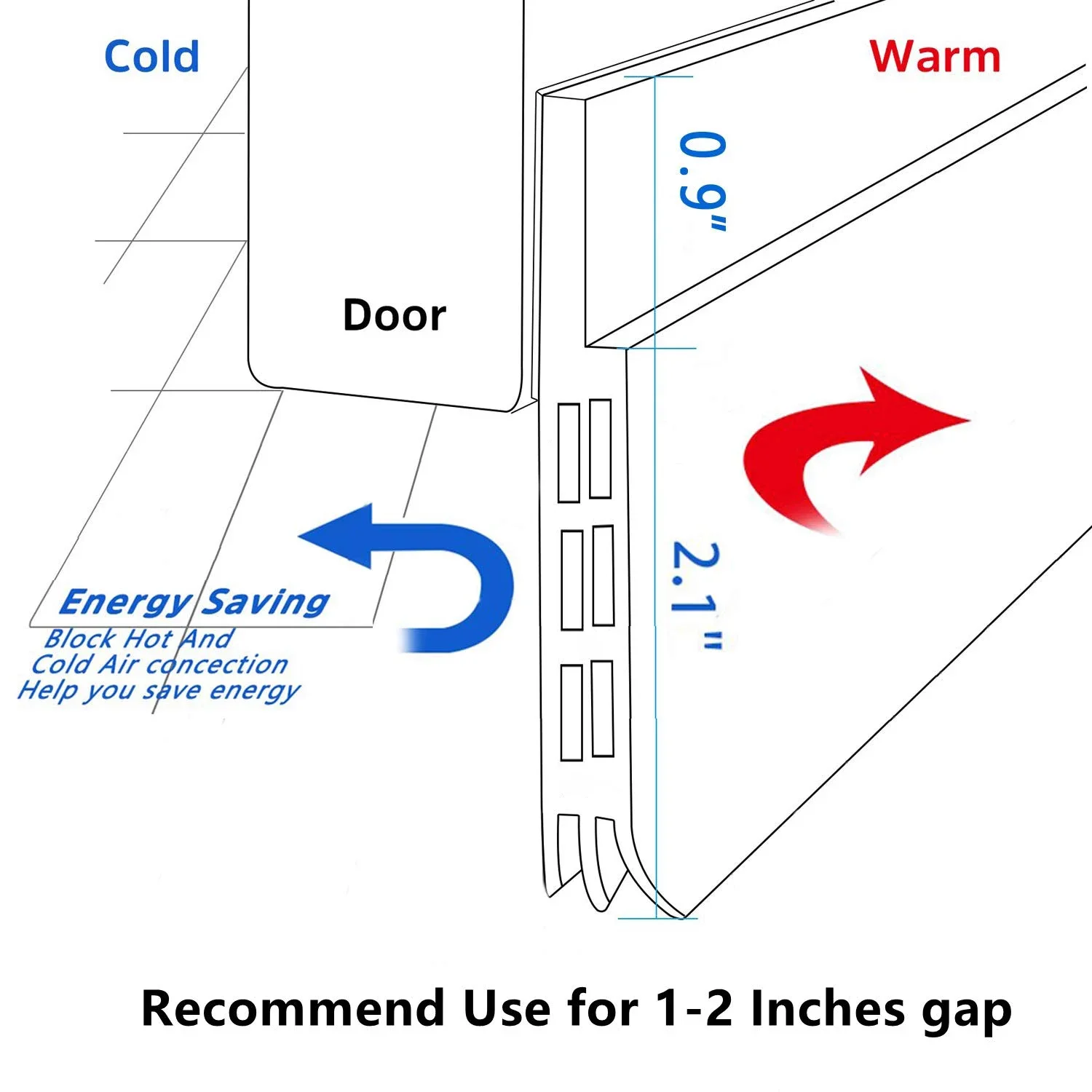 Home Energy Efficiency Door Weather Stripping Seal Strip Bottom Draft Stopper Noise Reduction Gap Filler Window Sealing Tape