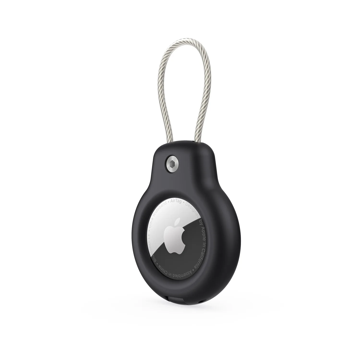 Voor Apple Airtag Case Hard Plastics Houder Anti-Verlies Sleutelhanger Met Stalen Kabel Voor Huisdieren Kraag Rugzak Bagagelabel GPS Tracking - afbeelding 1