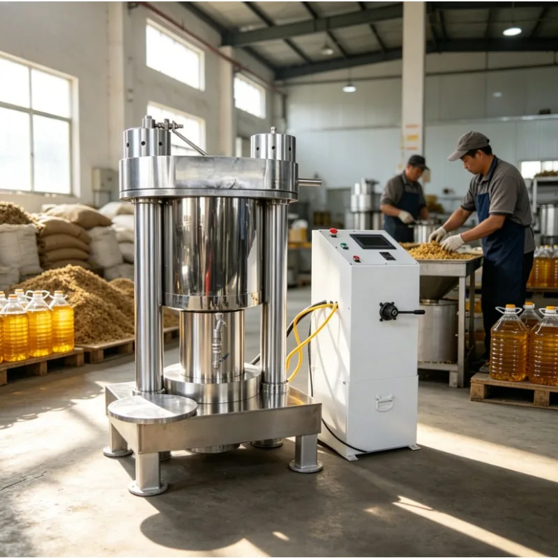 Custom Commercial Cold Press Oil Press Machine, Soybean Peanut Edible Oil Extractor for Home Workshop Factory Oil Production