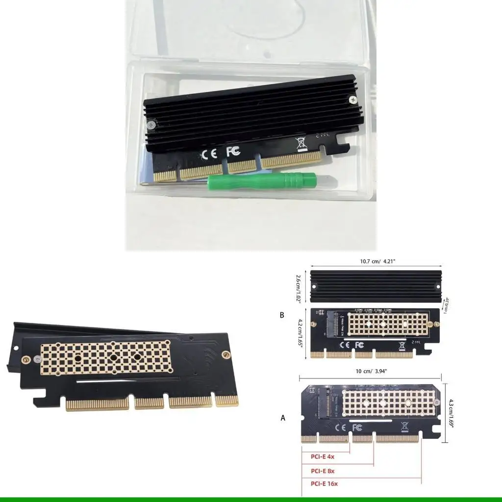 

U55C NVME SSD to PCIe 16X Riser Adapter Card M-Key PCIe 4X 8X 16X Adapter