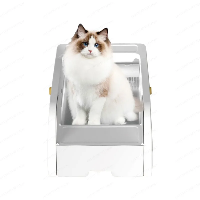 Automatic smart cat litter box, large semi-closed drawer, free of shoveling, anti-splashing and odor