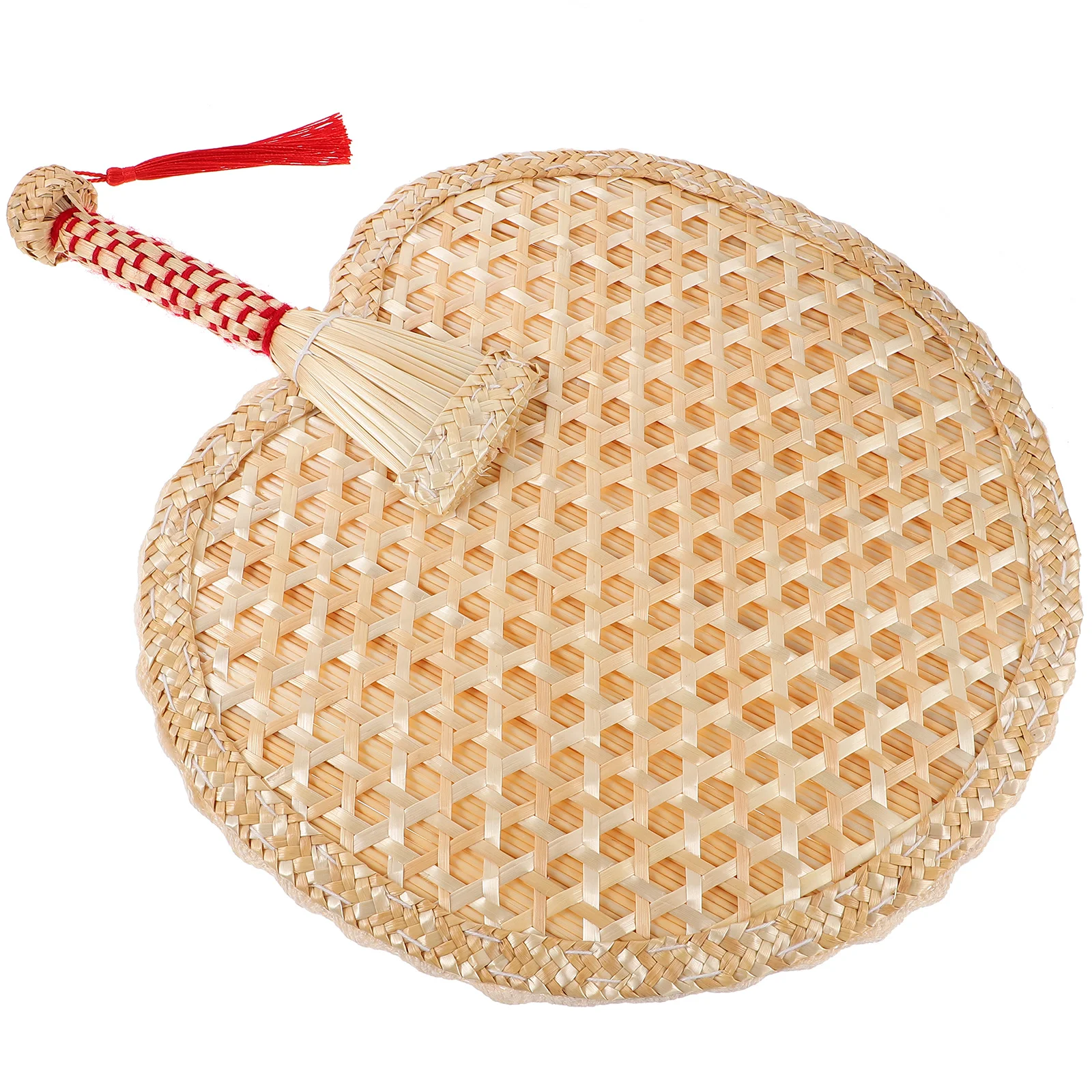 

Woven Wheat Straw Hand Summer Cooling Fan Rustic Round Decorative Fan For Wedding Party Home Decor Chinese Fans