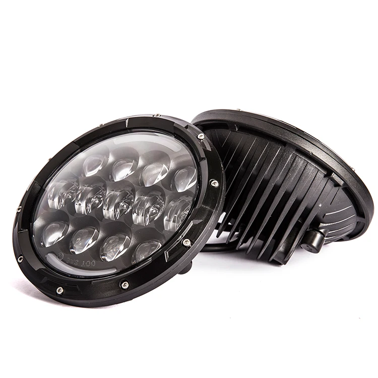 wholesale price 7 inch round Led head light 105W front light led with angel eye high/low beam for Jeep wrangler