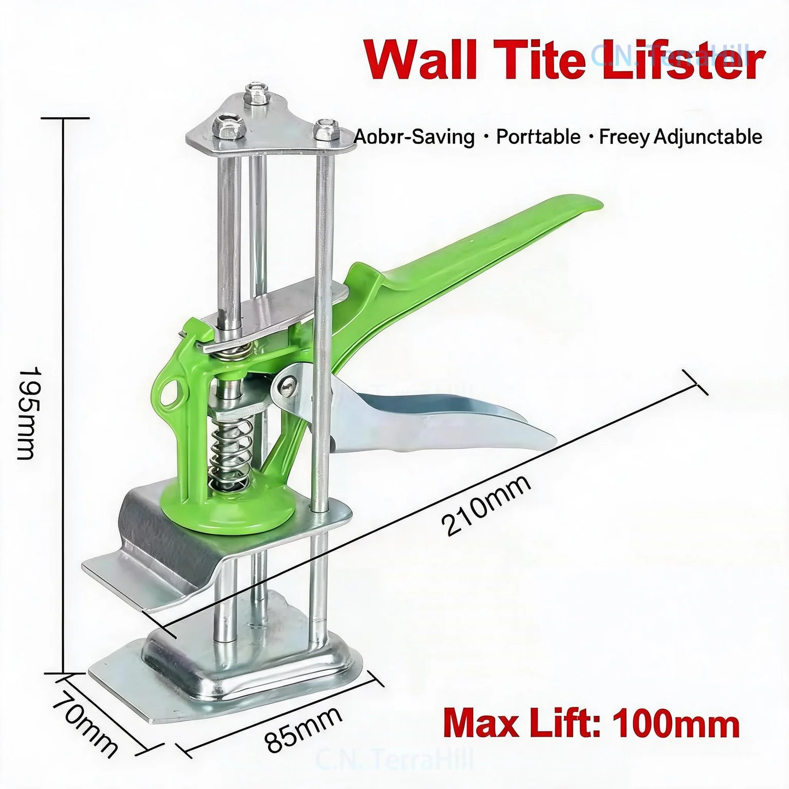 Tile Leveling Spacer Lifter Manual Jack Height Adjustment Tool for Cabinet Door Kitchen Flooring