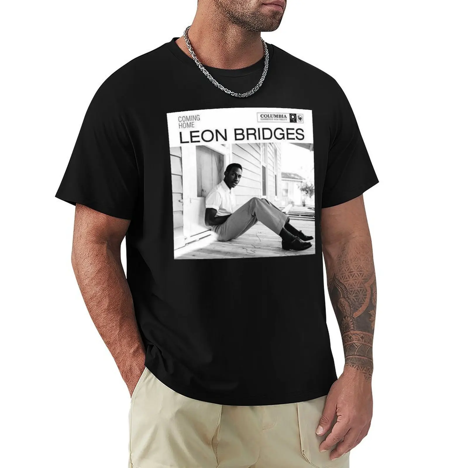 

Leon Bridges - Coming Home T-Shirt Aesthetic clothing Luxury man mens graphic t-shirts hip hop