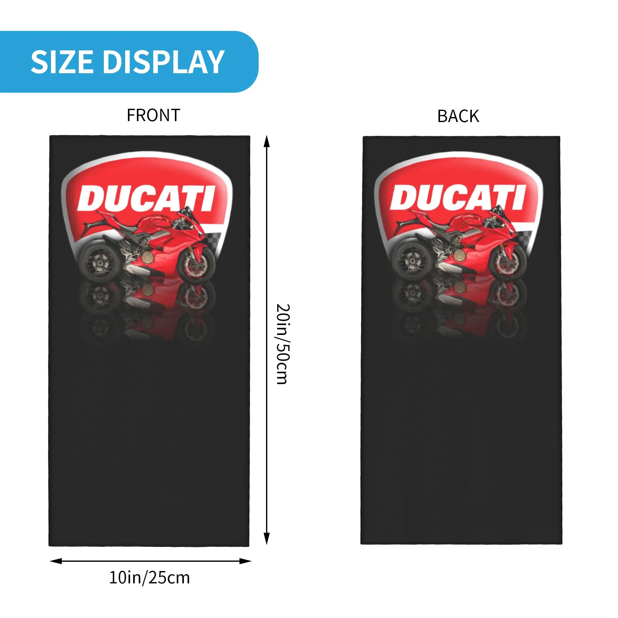 Custom Speed Ducatis Racing Bandana Neck Gaiter Windproof Face Scarf Cover Men Women Motorcycle Headwear Tube Balaclava