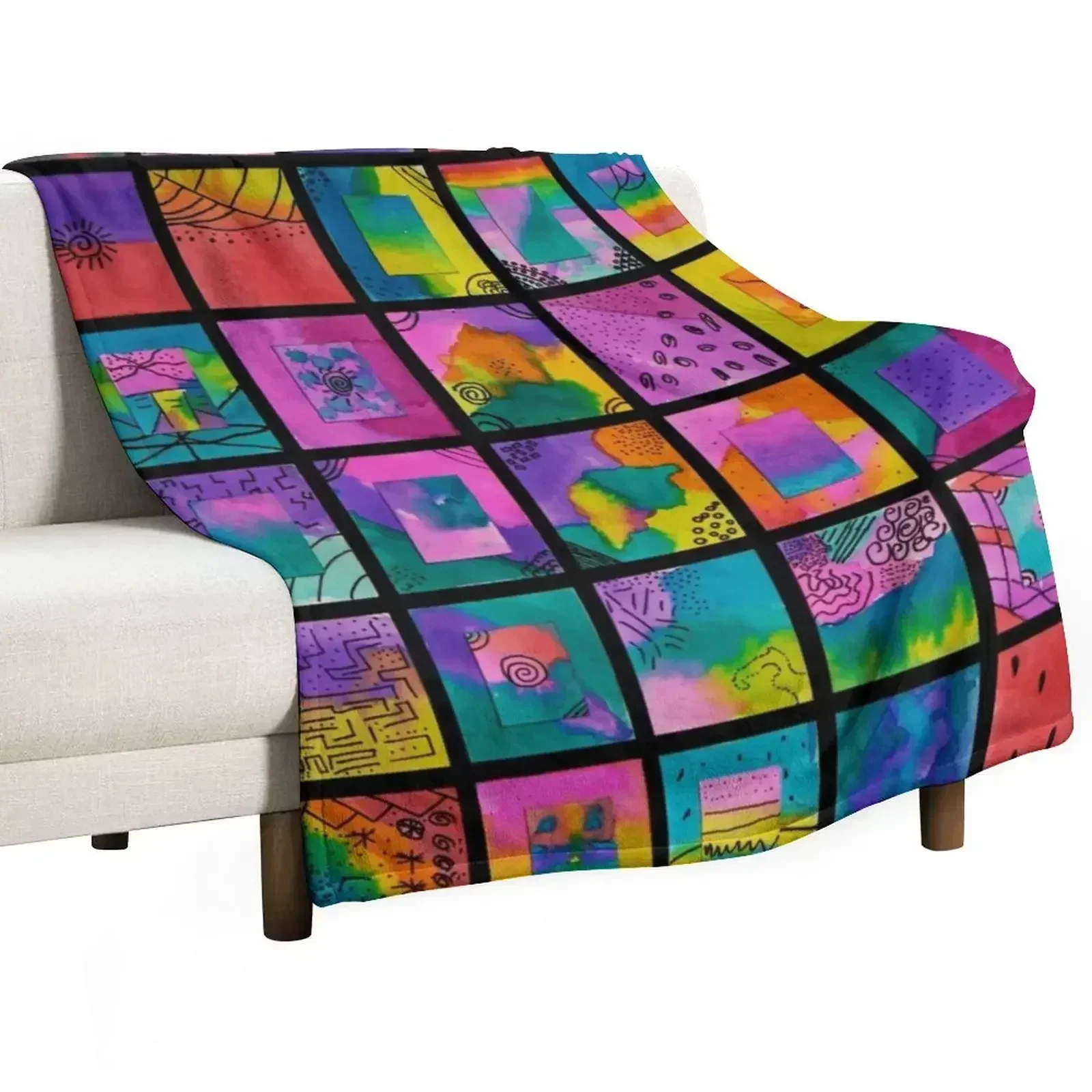 New HHPS Art Show, Class 4C, Ink and Watercolour: Strength Lies In Differences Throw Blanket Custom decorative Blankets