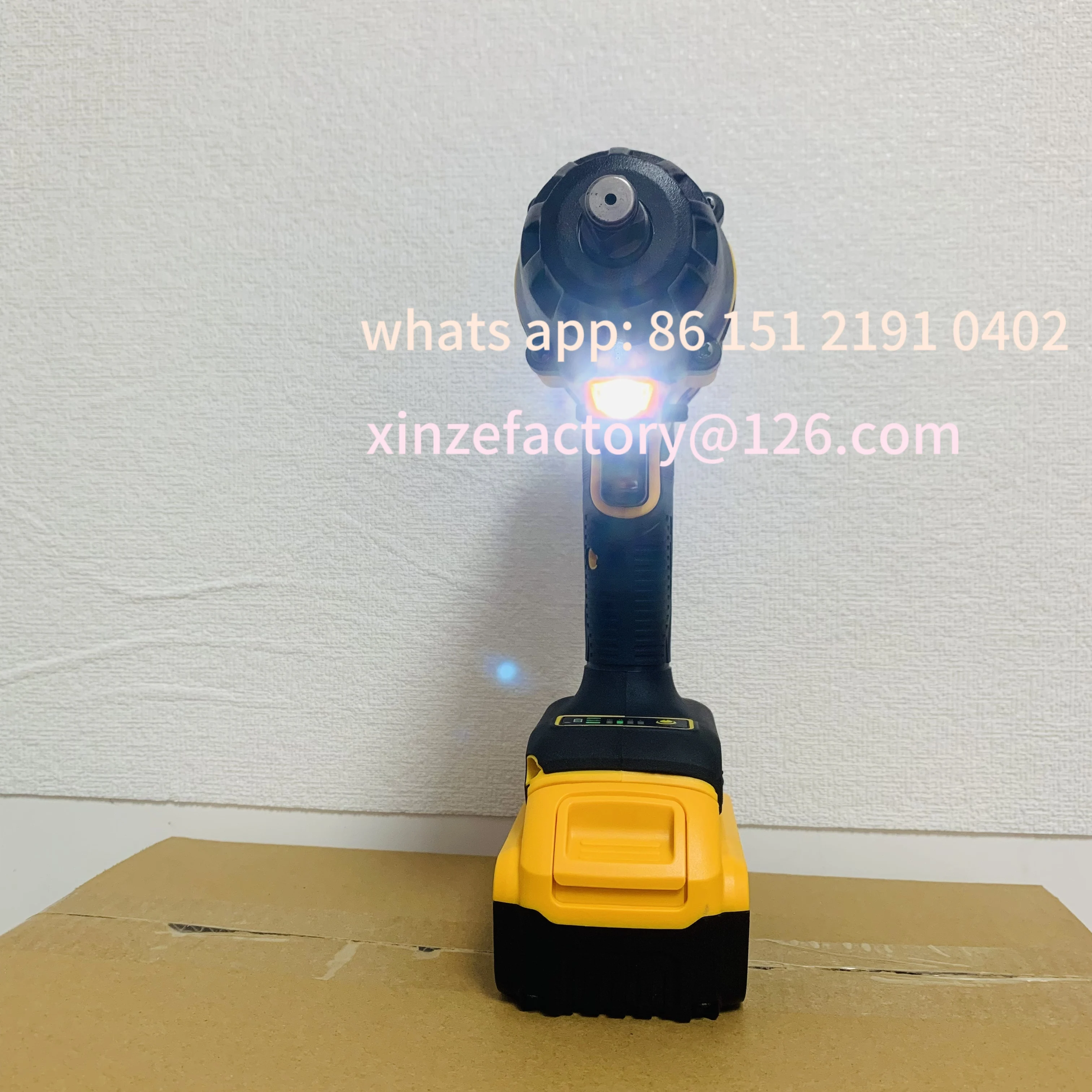 مفتاح ربط كهربائي قابل للتخصيص بدون فرش، مفتاح ربط 1/2 بوصة، عجلة سيارة لإزالة الحفر