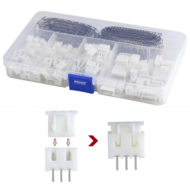 560PCS XH 2.54mm bornier ensemble JST-XH DuPont terminal en plastique coque connecteur 2P3P4P5P