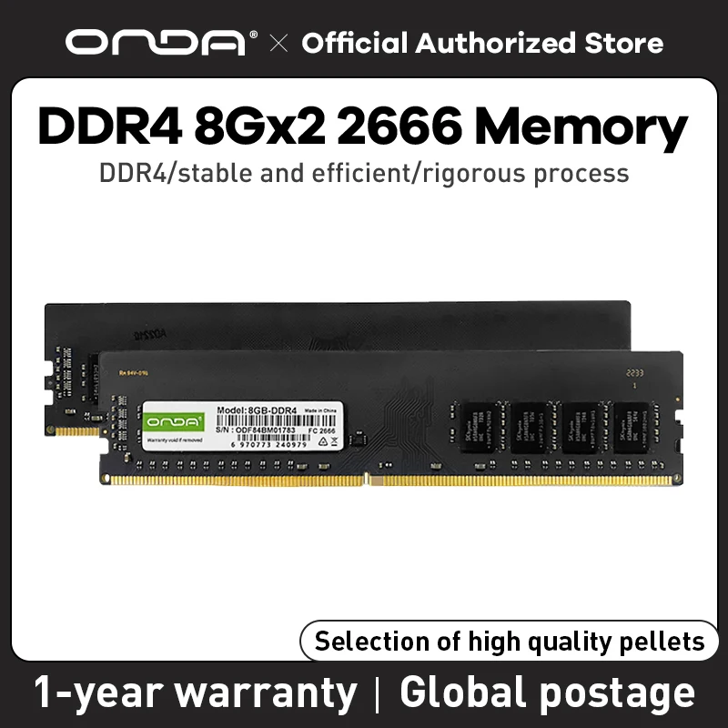 

Onda DDR4 8 Гб 2666 МГц память (полностью совместима) поддерживает настольные компьютеры, офисы, игры и т. д.