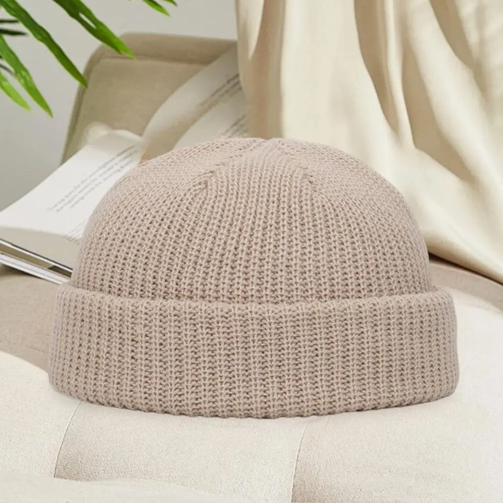 Winter Hat Cozy Knitted Dome Hat for Winter Outdoor Activities Unisex Solid Color Ear Cap for Skiing Wear Autumn