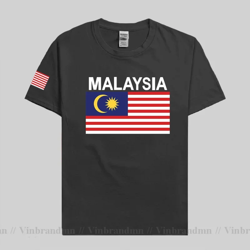 Camiseta de Malasia, Jersey clásico de Malasia, camisetas Nation, camisetas 100% de algodón, ropa de manga corta para Fitness, camisetas Country MYS