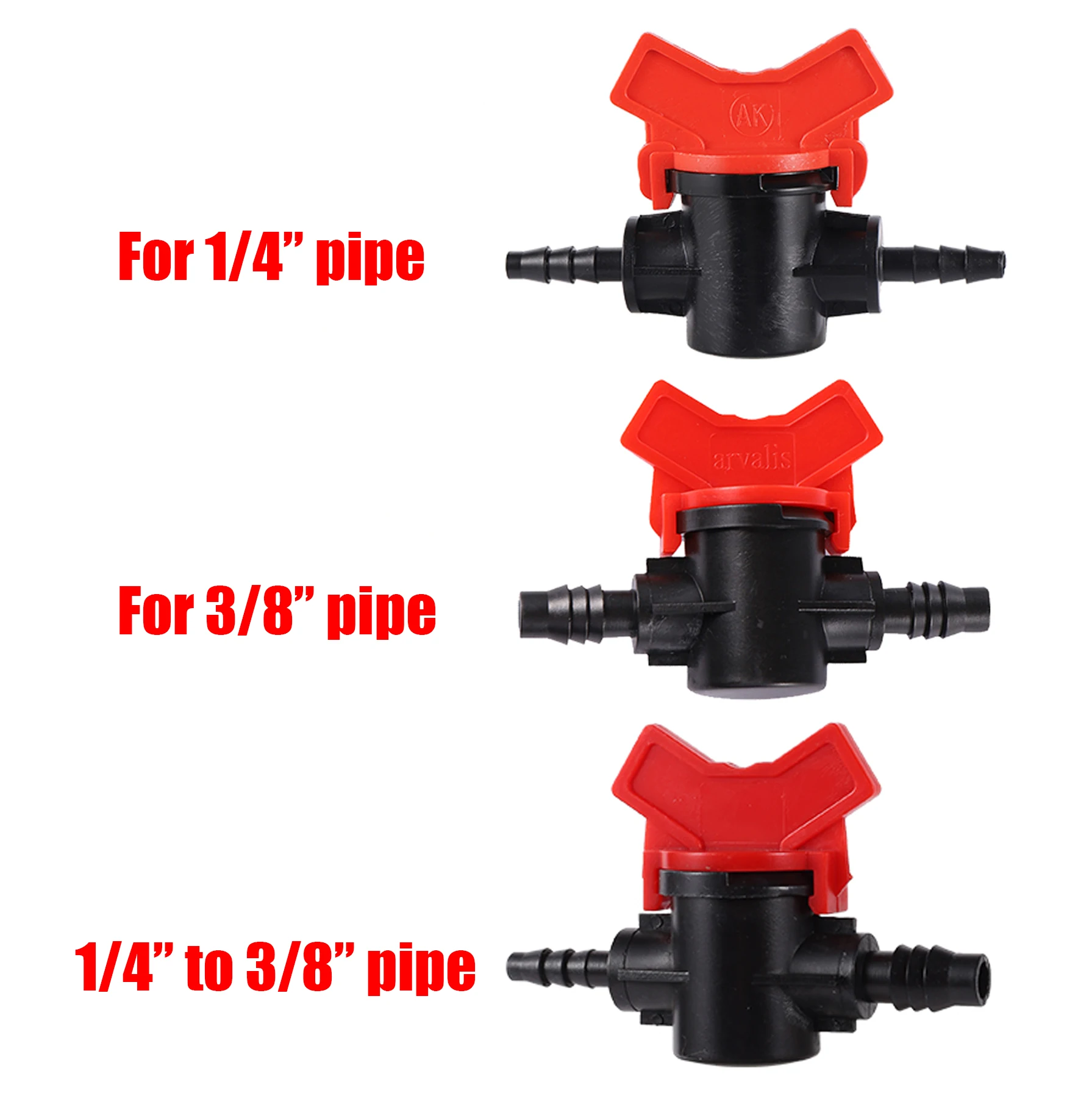 

1/4" 3/8“ Hose Pipe Valve Barbed Waterstop Connector Garden Agriculture Drip Irrigation Watering Controller Shut Off Mini Valve