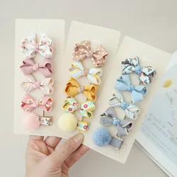 Children's Hair Clip Headware, Hair Accessories, Refreshing style Bow for Girls, 5per Set