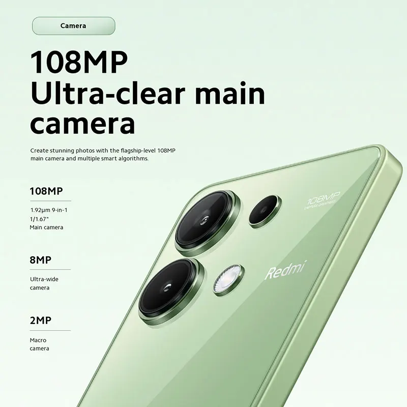 Xiaomi-Smartphone Redmi Note 13, Snapdragon 685, appareil photo 108MP, écran FHD + AMOLED 6.67 \