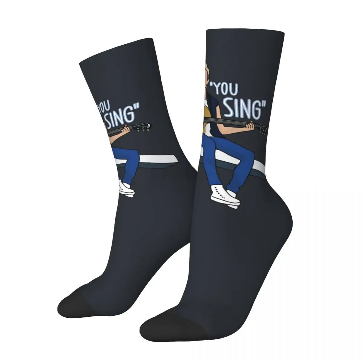 Funny Niall You Sing Men's Socks Retro one directionNN Hip Hop Seamless Crew Crazy Sock Gift Printe official-website tops fugees