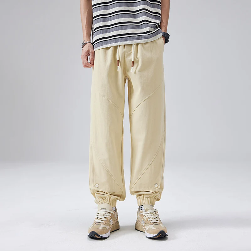 

Новые мужские повседневные брюки свободного кроя для весны и лета, универсальные, в японском стиле, удобные, свободные, в стиле High Street