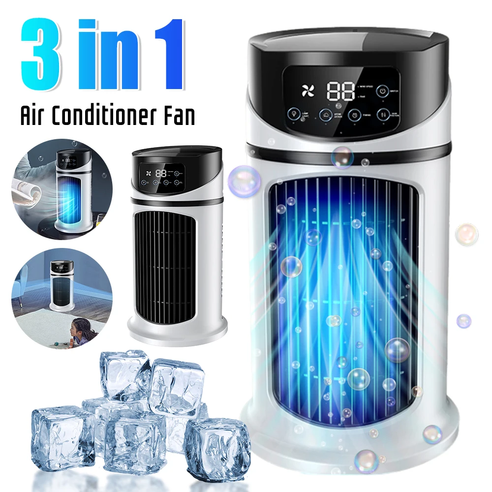 3 in 1 Quiet Cooling Desk Fan 6 Speeds Options Circulation Wind Air Cooler Desktop Fan for Office Bedroom Desktop