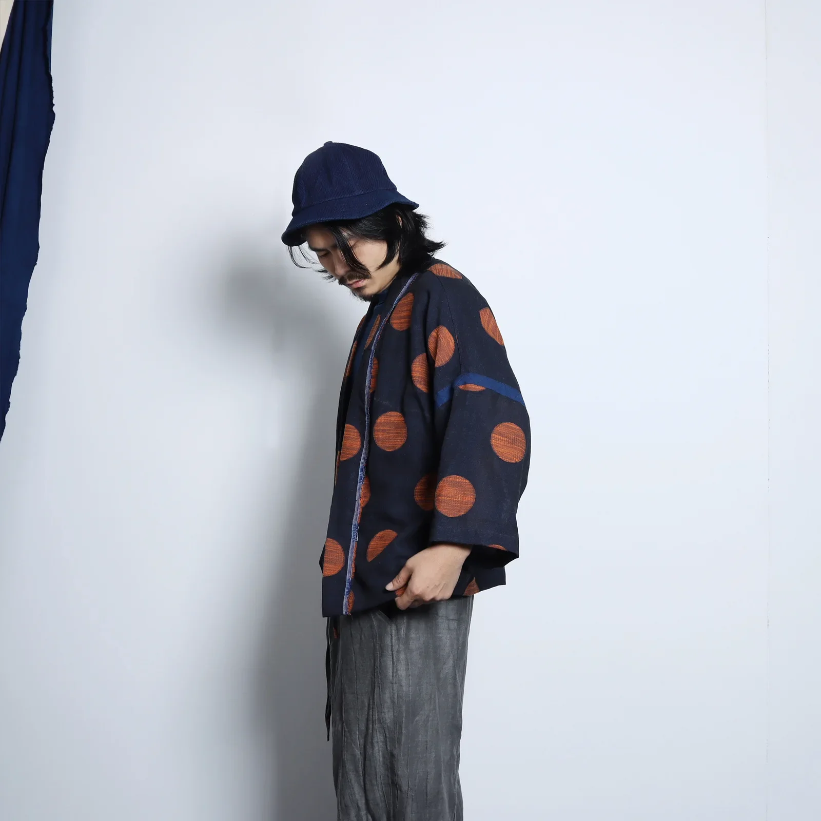 Bebovizi di alta qualità Harajuku giapponese cerchio stampa Kimono giacche uomo cotone Vintage Cardigan sciolto cappotto Haori vestiti asiatici