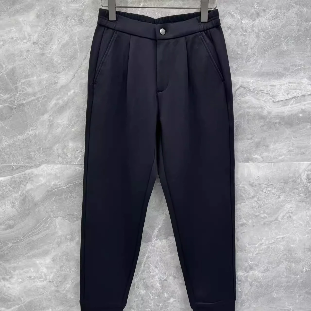 

Italy BC men's clothing autumn and winter new fashion embroidered casual pants men's old money style elastic waist leggings
