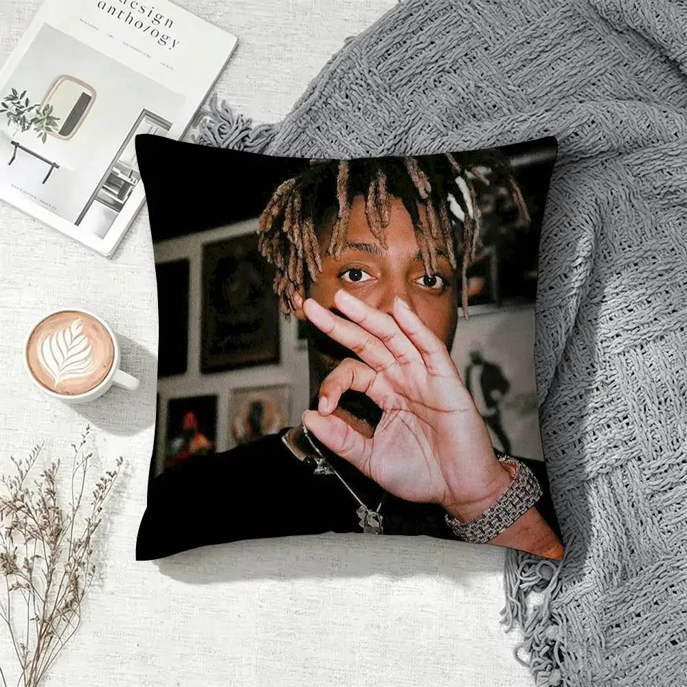 Juice W-WRLD  Square Pillow Case Multi Sizes For Car Home Bedroom Decor Custom Valentine Gifts