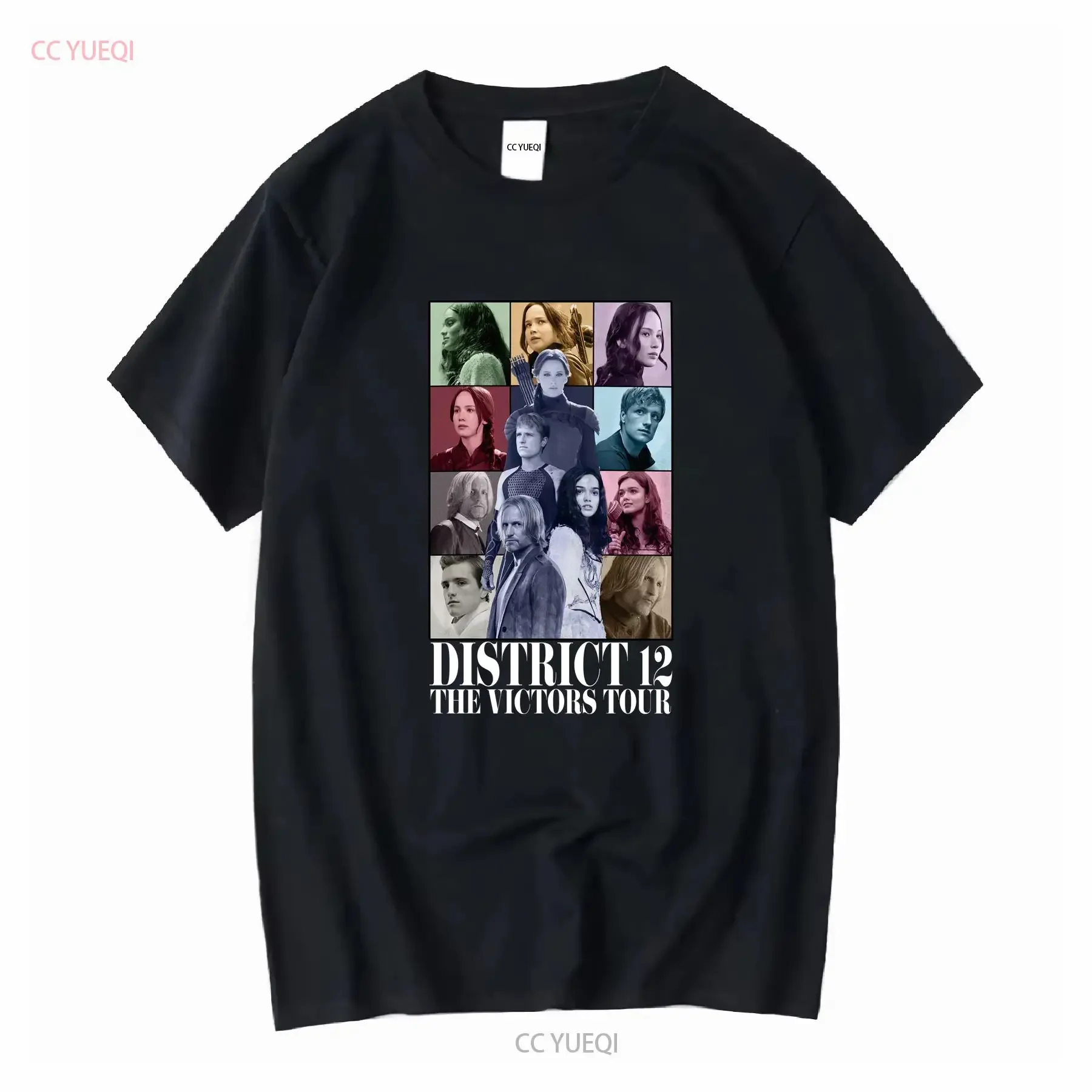 Distrito 12 The Victors Tour Hunger Games camiseta Merch Katniss Everdeen Peeta Mellark mangas largas o cortas vintage lavado