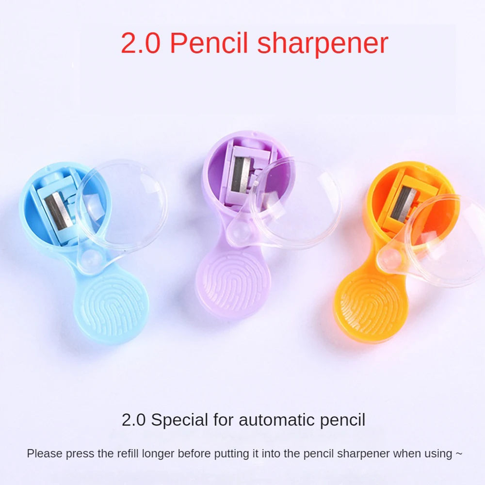 1~8PCS Easy And Labor-saving Spherical Pencil Sharpener Geometry 2.0 Double Holes Candy Colored Pencil Sharpener Fast Cutting