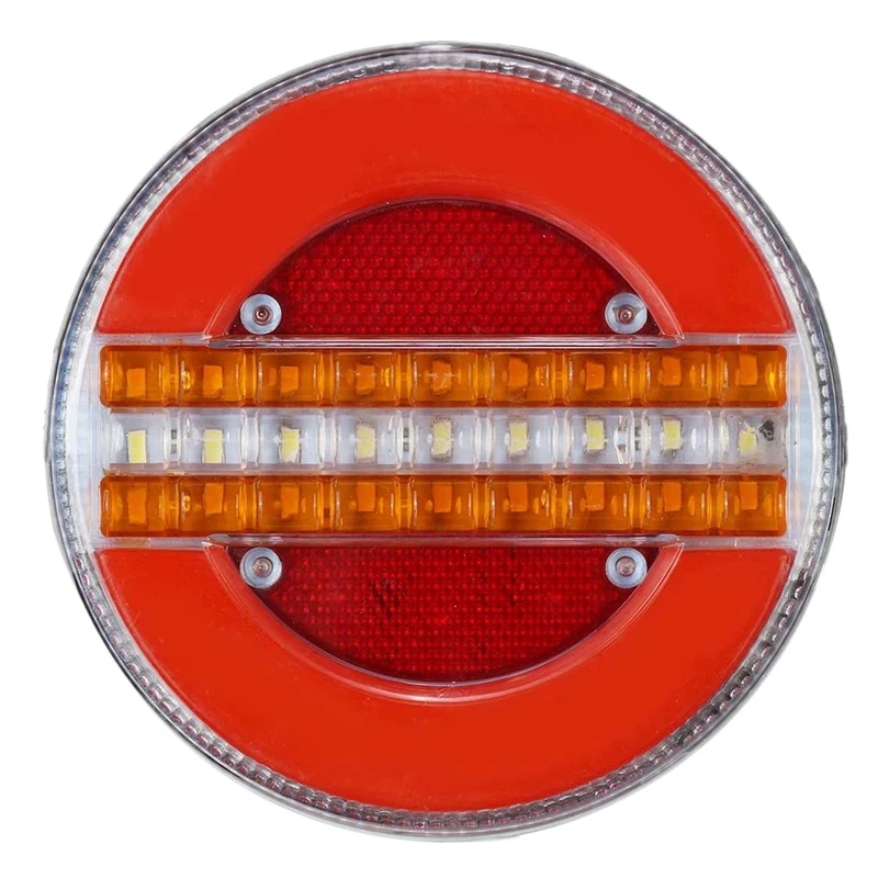 24V 49 LED Dynamic LED Trailer Truck Tail Light Brake Light DRL Flow Turn Signal Lamp Strobe Light For Car Boat Caravan