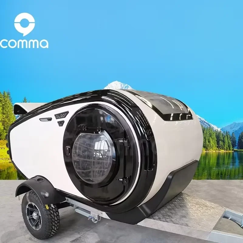 Teardrop 2 Person Camper Trailer for Less Than 1000 4x4 with Air Conditioning Mini Caravan Camping RV