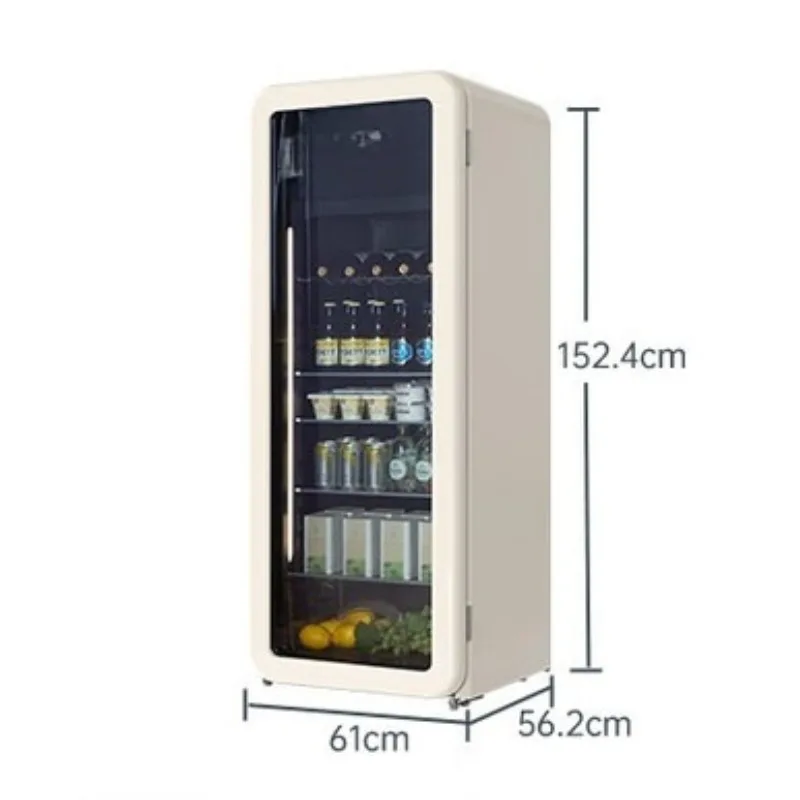 

Vertical freezer household living room office glass door large capacity single door refrigerated frozen beverage fresh-keeping