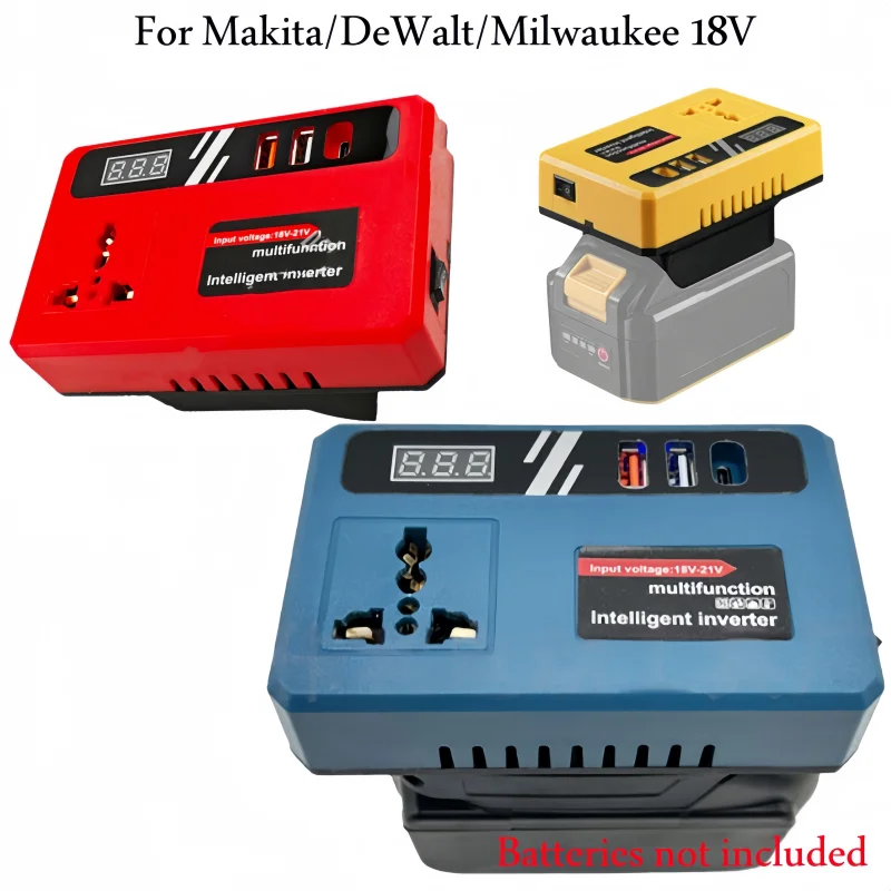 

Небольшой инвертор мощности от 18 В постоянного тока до 220 В переменного тока для Makita/DevWalt/для аккумуляторов Milwaukee 18 В, инвертор генератора электростанции